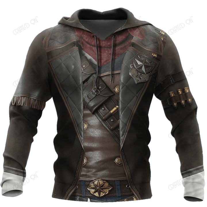 3D All Over Printed Cowboy Armor Hoodie Shirts MP260203
