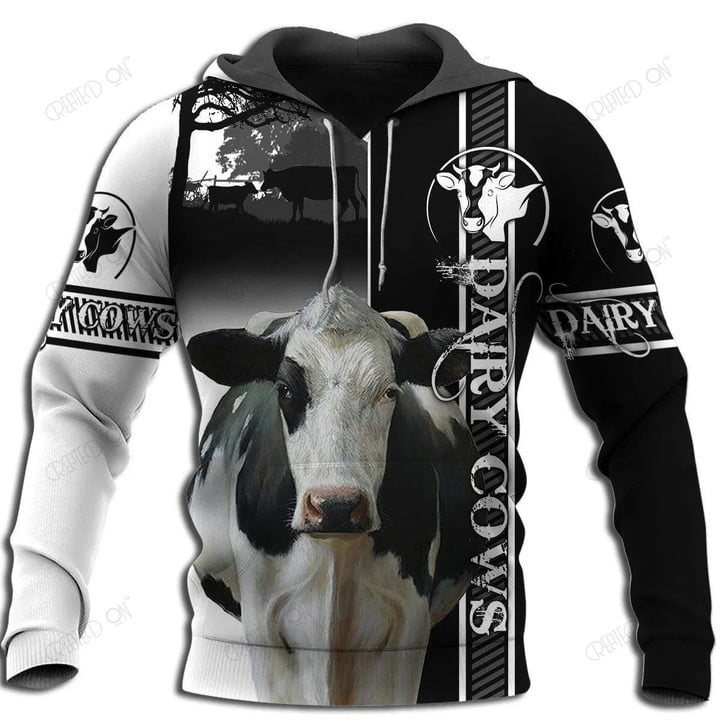 Dairy Cow Hoodie T-Shirt Sweatshirt for Men and Women NM121102
