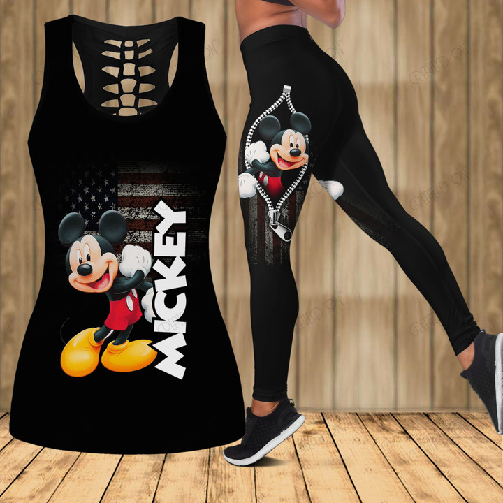Mickey Legging and Women Hollow Tank Top 37