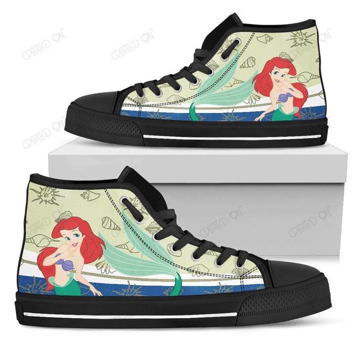 Ariel Disney High Top Canvas Shoes 1