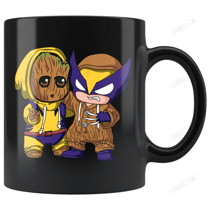 Baby Groot and Hawkeye Mug