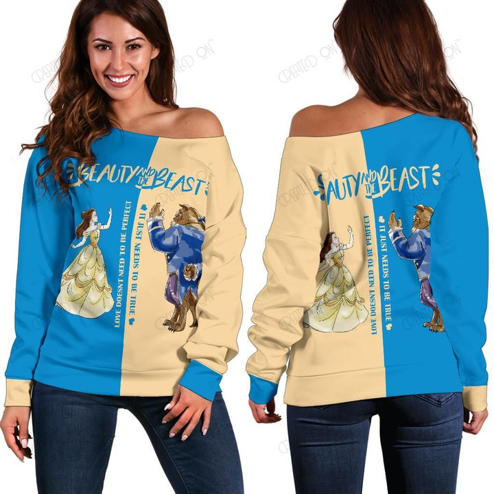 Beauty and the Beast Shoulder Sweater