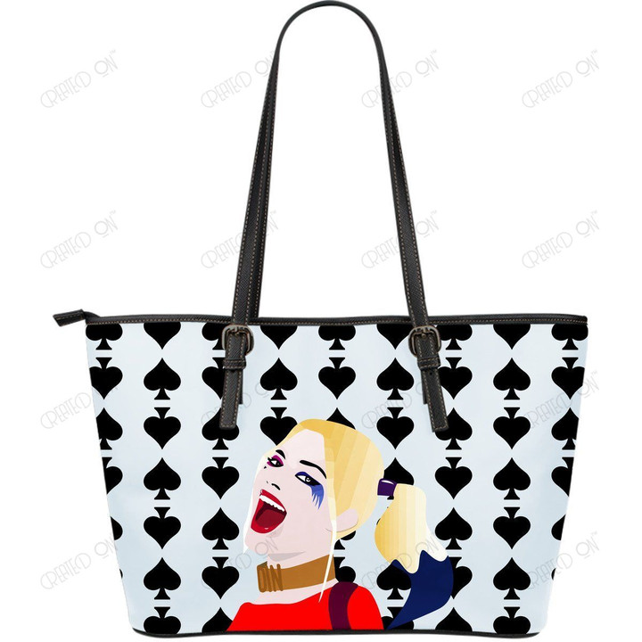 Harley Quinn Large Leather Tote Bag 1