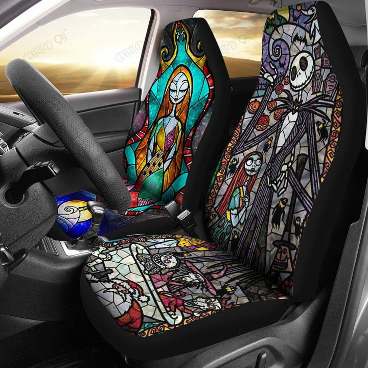JACK SKELLINGTON AND SALLY CAR SEAT COVERS HIDE