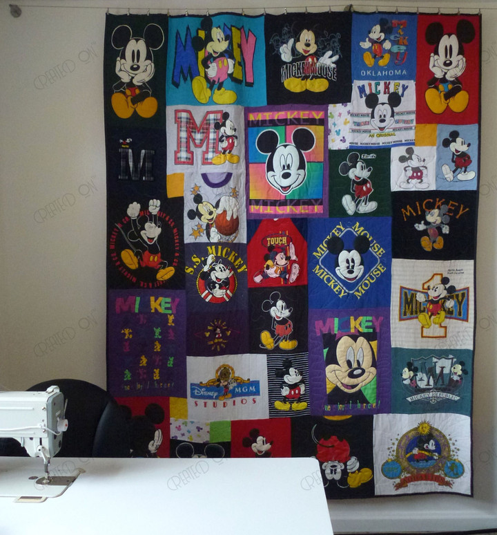 LOVELY MICKEY FABRIC QUILT