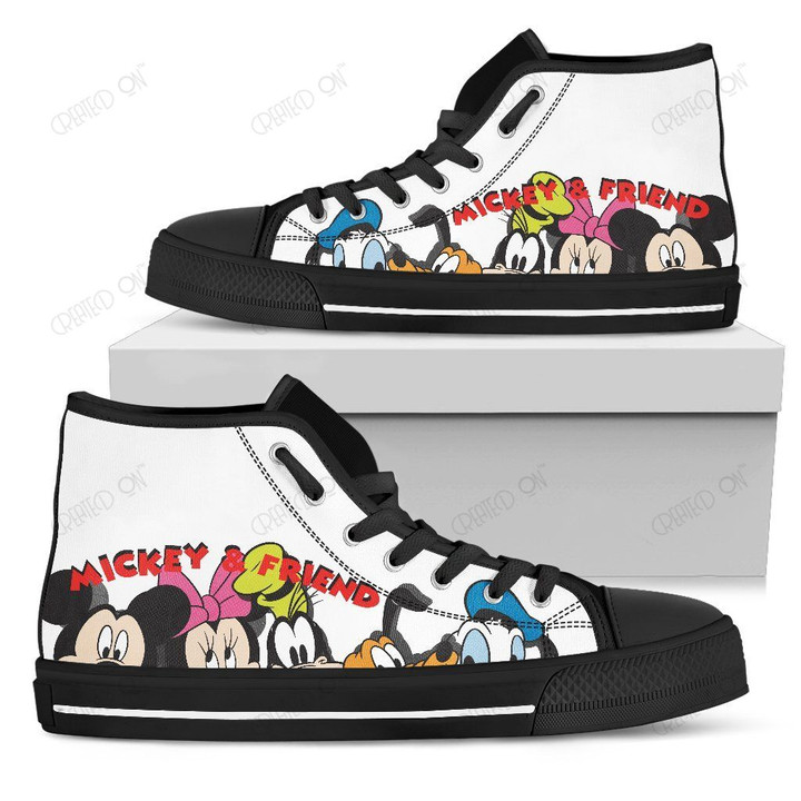 Mickey & Friend Disney High Top Canvas Shoes 7