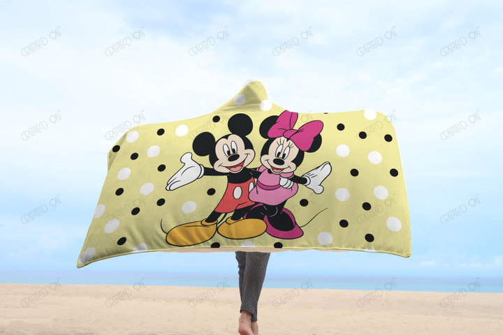Mickey and Minnie Disney Hooded Blanket 12