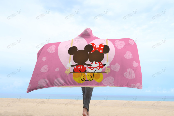 Mickey and Minnie Disney Hooded Blanket 4