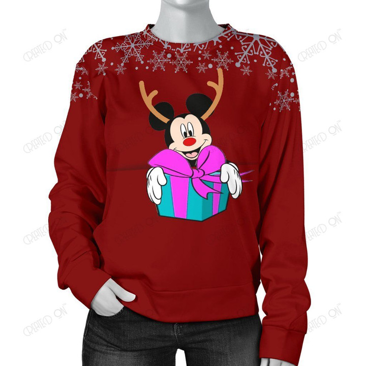 Mickey Christmas women Sweater 11