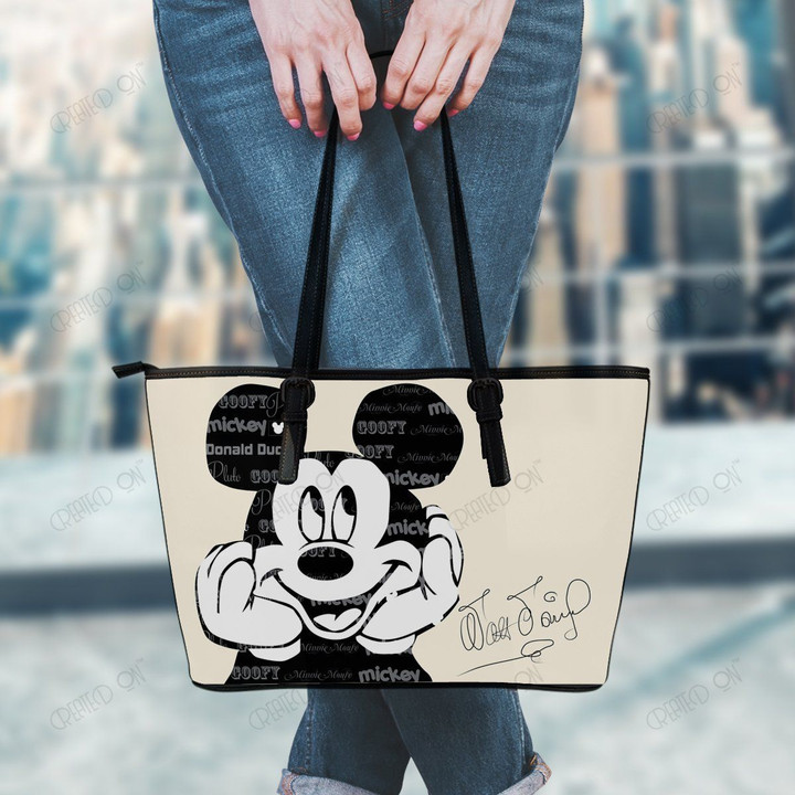 Mickey Disney Small Leather Tote Bag 1