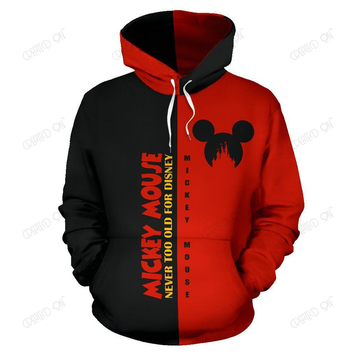 Mickey Red and Black Hoodie