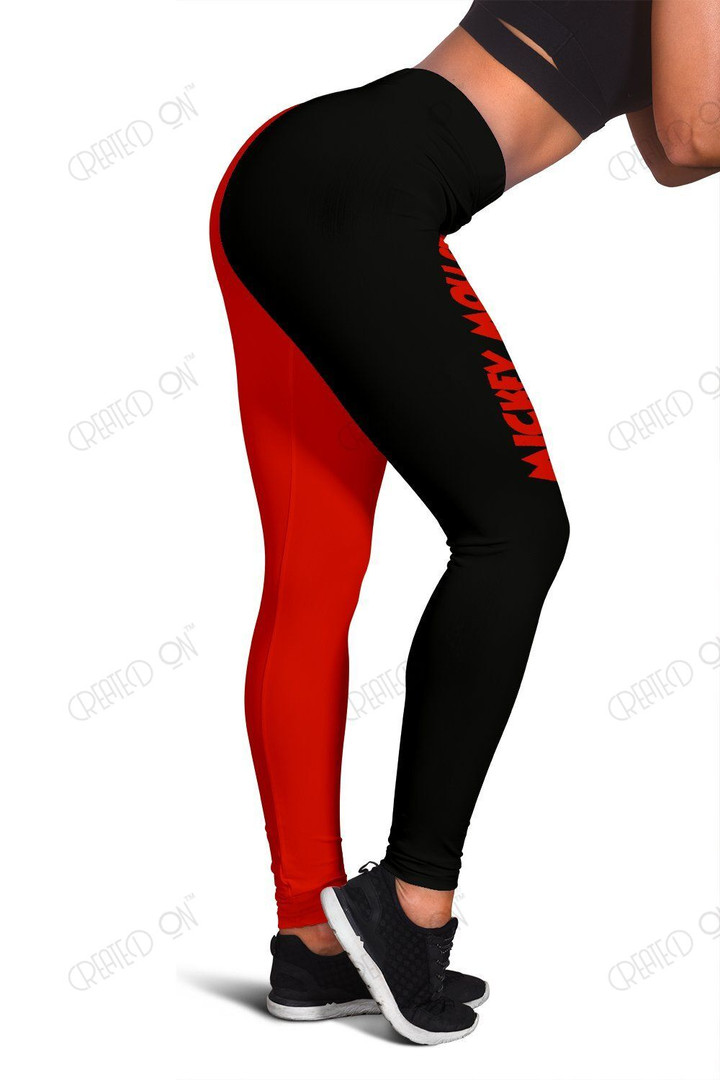 Mickey Red and Black Leggings