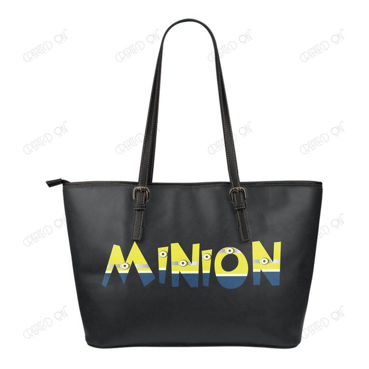 Minions Small Leather Tote Bag 1