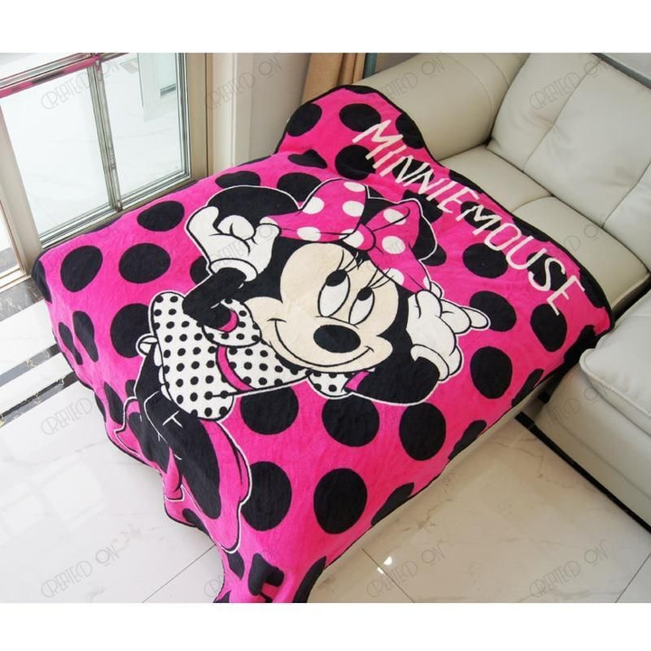 Minnie Mouse Hot Pink Sofa Blanket