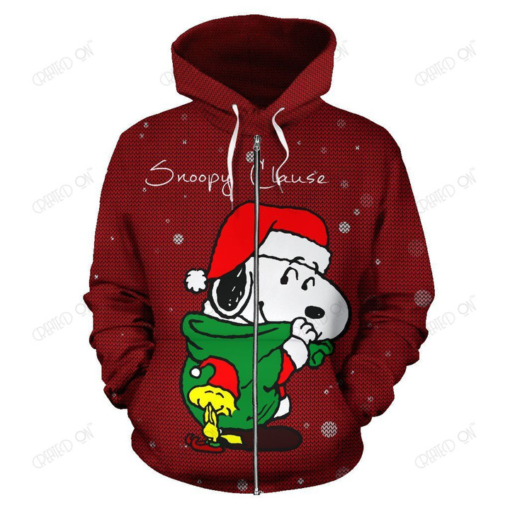 Snoopy Christmas Hoodie Zip-Up 1