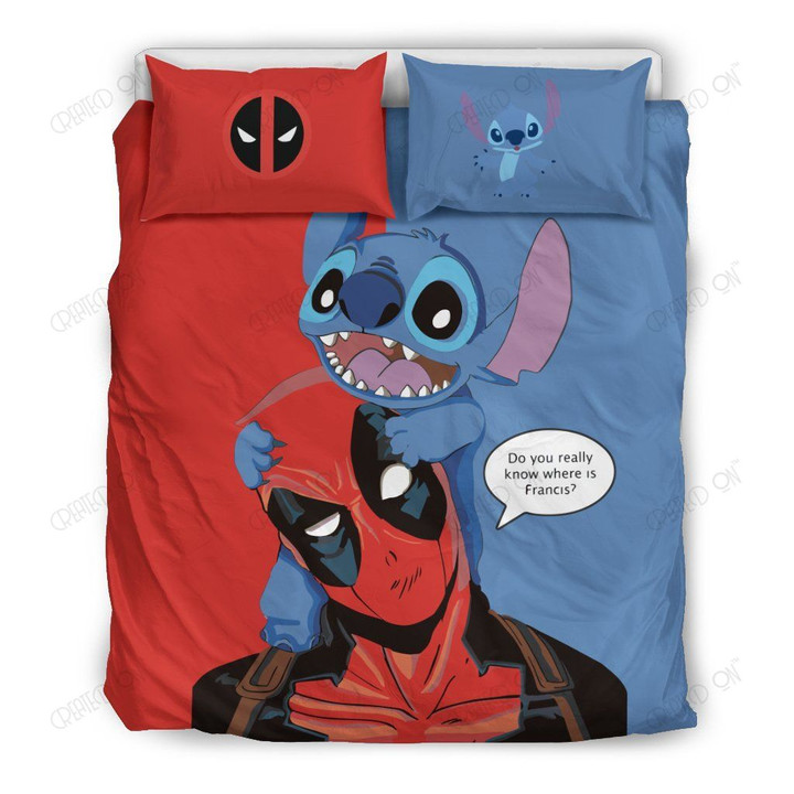 Stitch & Deadpool Disney Bedding Set 11