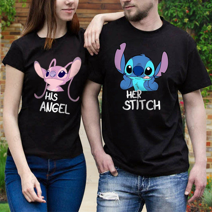Stitch and Angel Disney Couple T-Shirt