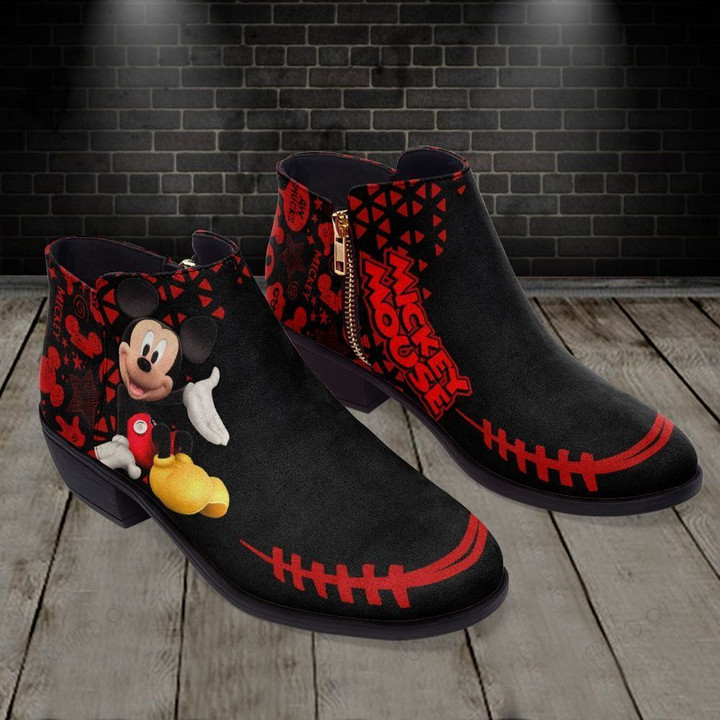 Mickey Fashion Zipper Boots 011