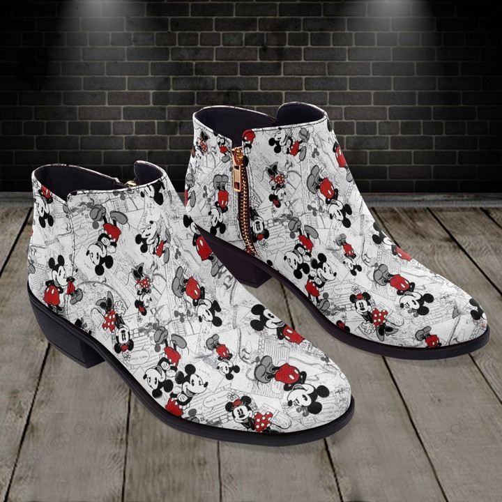 Mickey Fashion Zipper Boots 010