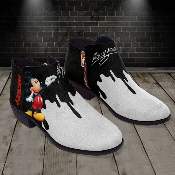 Mickey Fashion Zipper Boots 012
