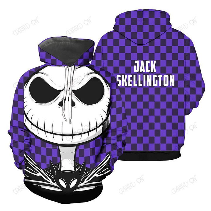 Jack Skellington and Sally 3D All Over Printed Shirts For Men And Women