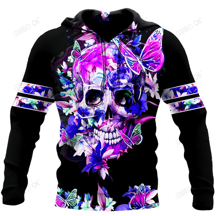 Butterfly Love Skull 3D all over printed for man and women QB05252002