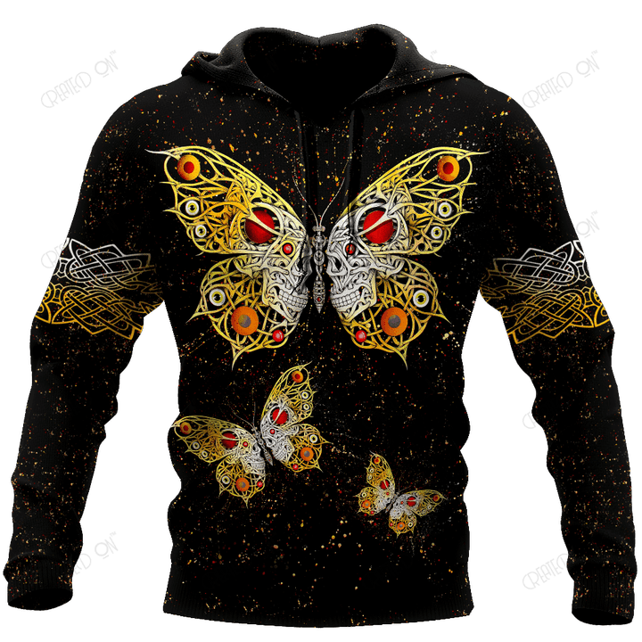 Butterfly Love Skull 3D all over printed for man and women QB05202001