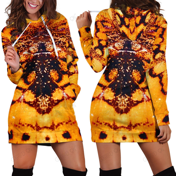 3D All Over Butterfly Hoodie Dress Blanket