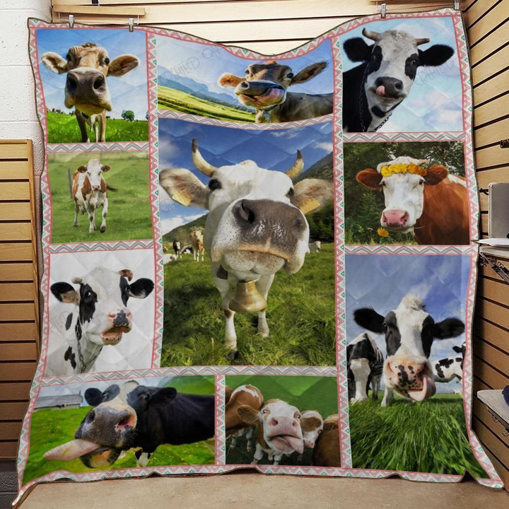 LOVELY COWS QUILT BLANKET