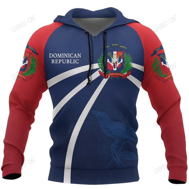 Dominican Republic In My Heart Hoodie Palmchat Bird NVD1295