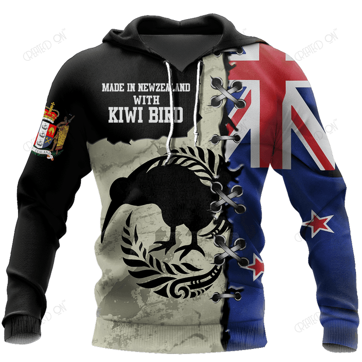 New Zealand Kiwi Bird Silver Fern T-Shirt Hoodie Zip all over shirts For Men and Women TR281203