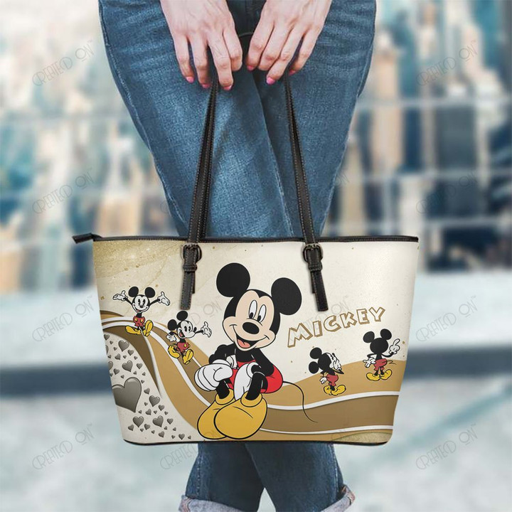 Mickey Leather Tote Hand Bag and Purse Set 04