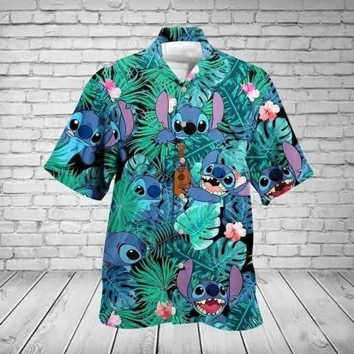 Stitch Hawaii Button Shirt 04