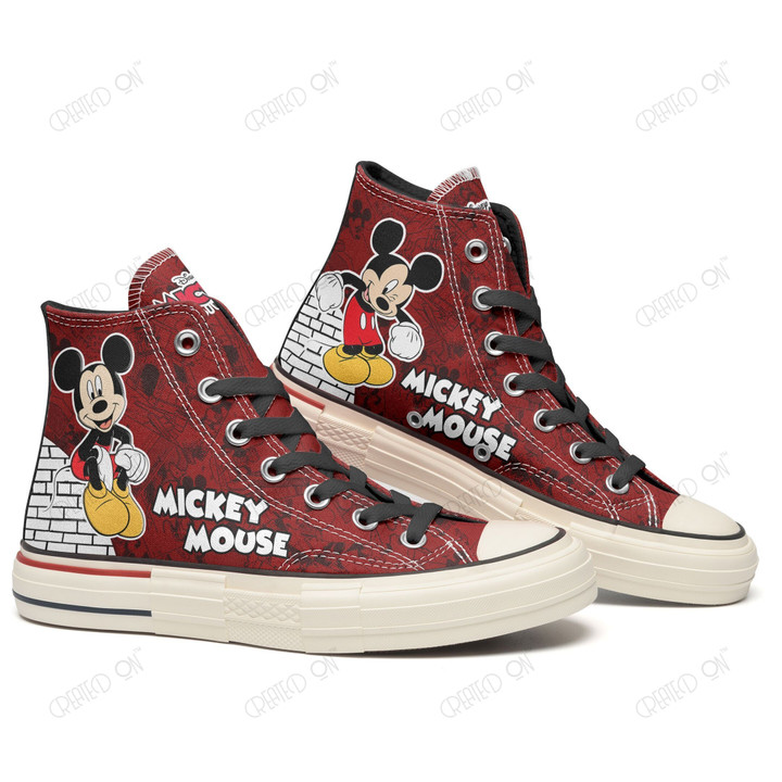 Mickey New High Canvas Shoes 06