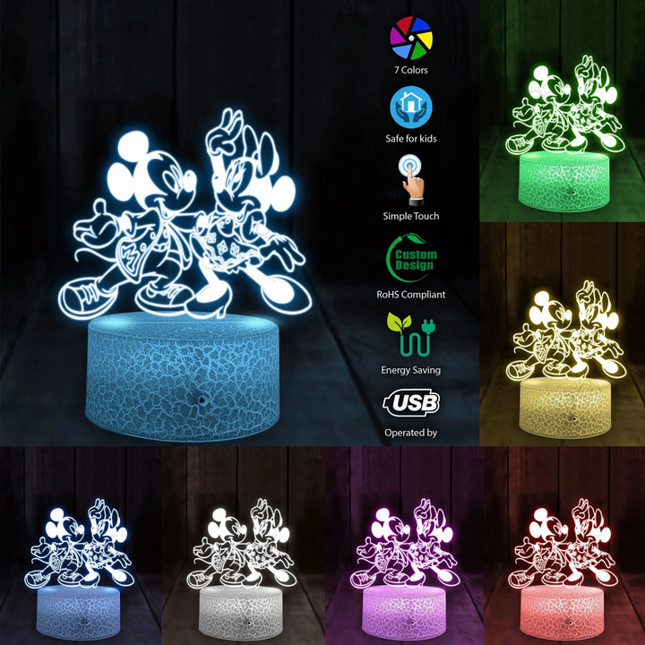Mickey & Minnie 3D led light