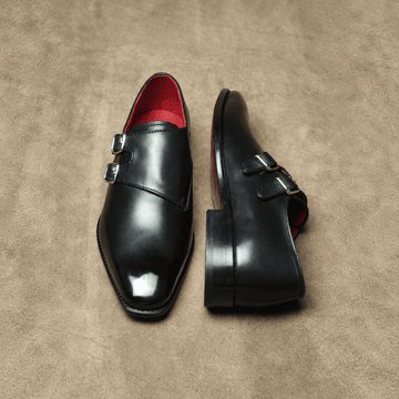 Black Box Calf Double Monkstraps