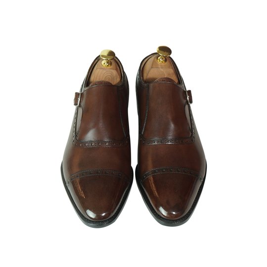 Brown Single Monkstrap With Brogue