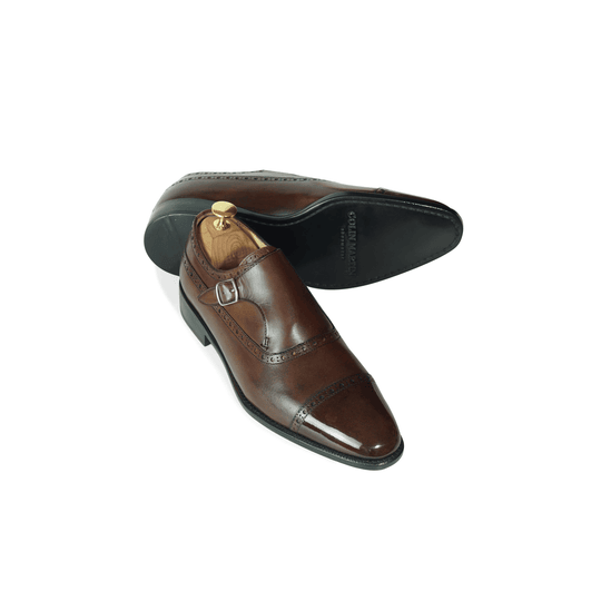 Brown Single Monkstrap With Brogue