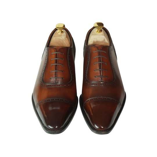 Brown Patina Adelaide Oxford With Brogue