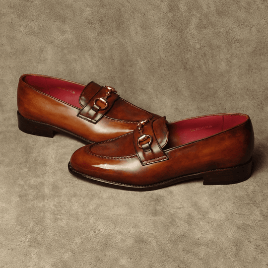 Medium Brown Patina Horsebit Loafer