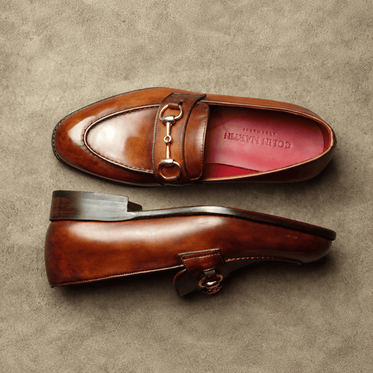 Medium Brown Patina Horsebit Loafer