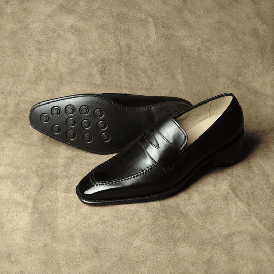 Black Chisel Penny Loafer