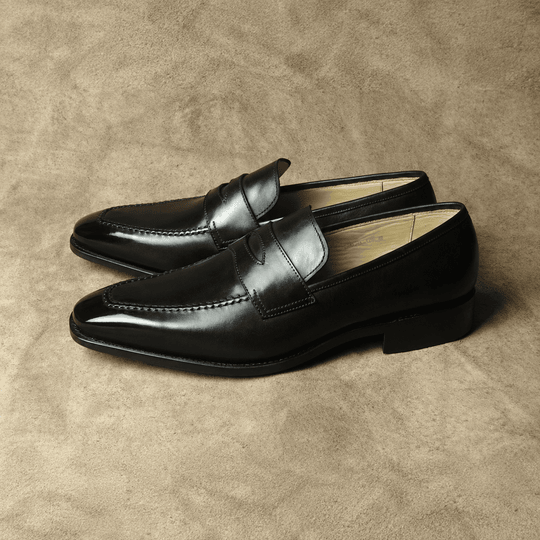 Black Chisel Penny Loafer