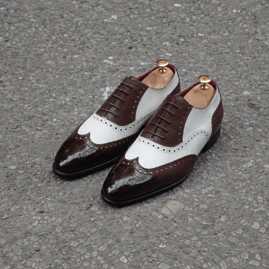 White And Brown Spectator Oxford
