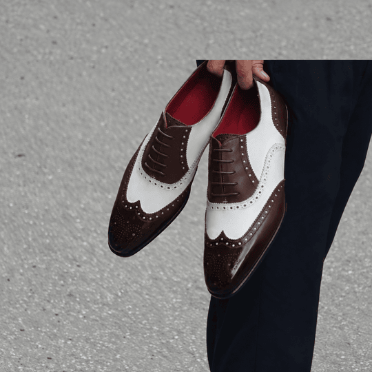 White And Brown Spectator Oxford