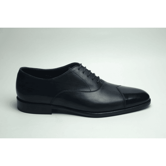 Navy Patina V-cut Captoe Oxford