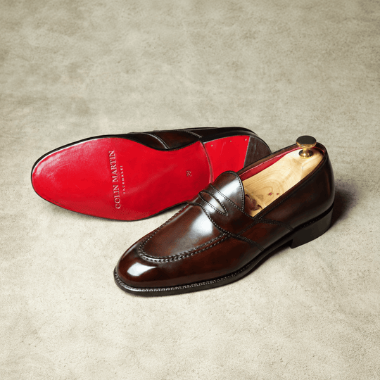 Burgundy Long Strap Penny Loafer
