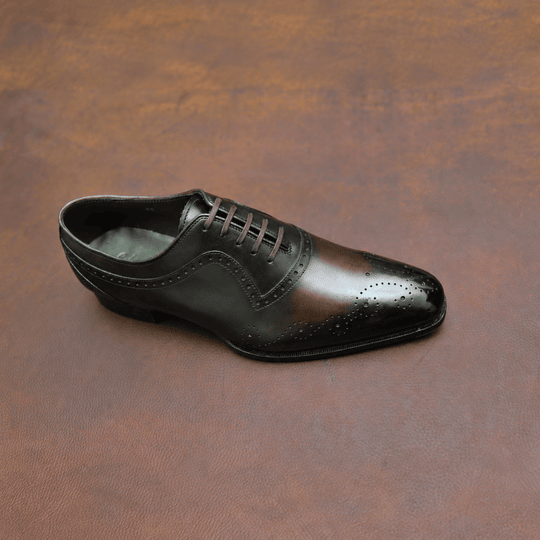Dark Green Patina Adelaide Oxford With Brogue