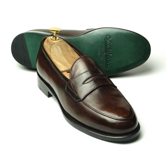 Dark Brown Patina Penny Loafer