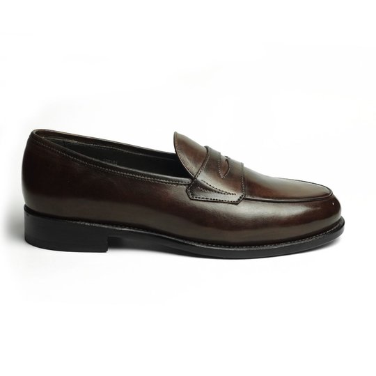 Dark Brown Patina Penny Loafer